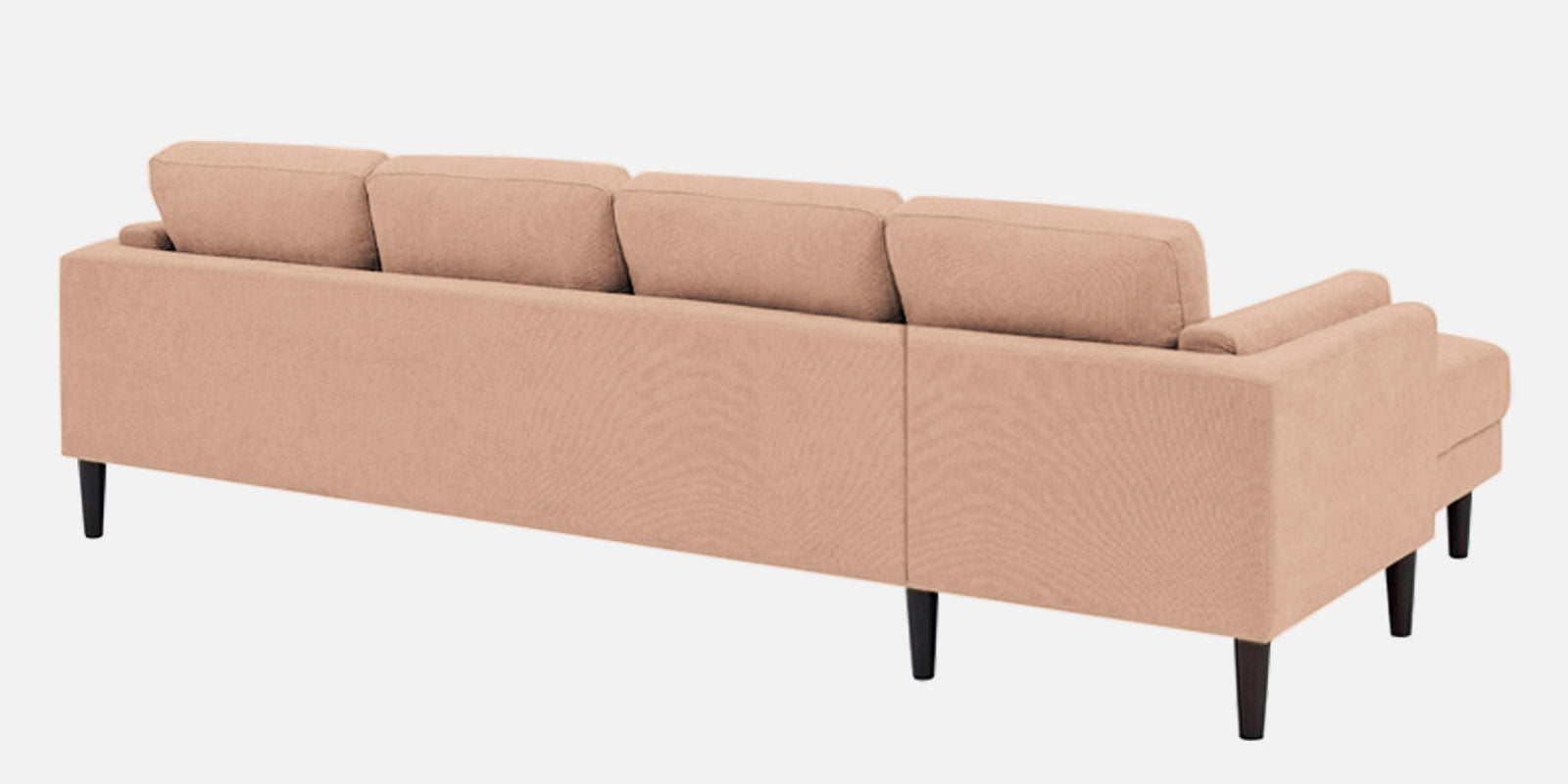 Creata Fabric RHS Sectional Sofa (3+Lounger) in Cosmic Beige Colour by Febonic