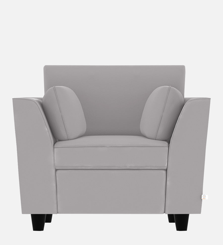 Bristo Velvet 1 Seater Sofa In Concrete Grey Colour With Storage - Febonic Living