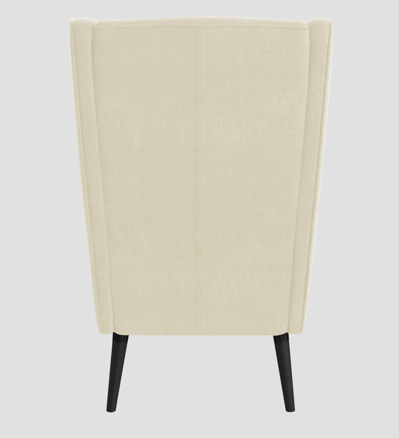 Niya Velvet 1 Seater Wing Chair in Warm White Colour