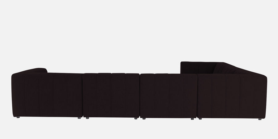 Damo Fabric Lhs 8 Seater Corner Sofa In Cara Brown Colour - Febonic Living