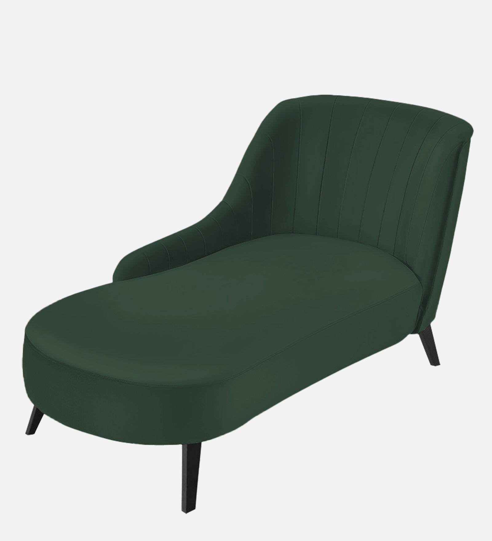 Flora Velvet LHS Chaise Lounger Amazon Green Colour