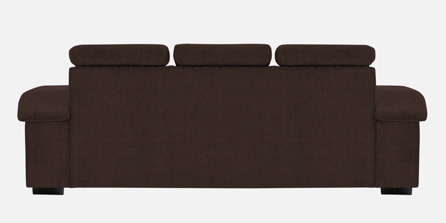 Draco Fabric 3 Seater Sofa In Coffee Brown Colour - Febonic Living
