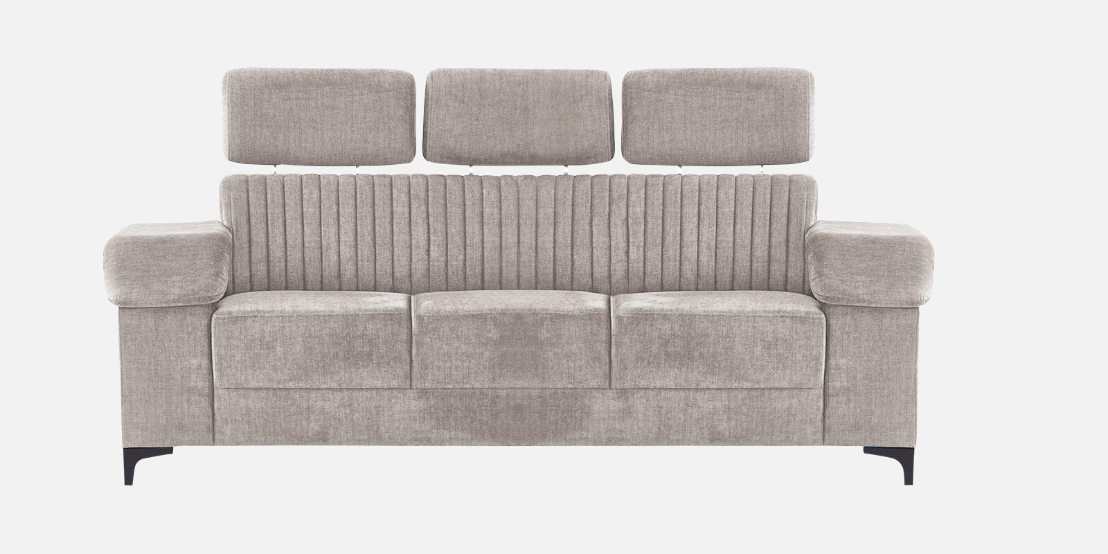 Draco Fabric 3 Seater Sofa in Storm Grey Colour