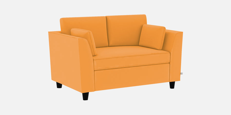 Bristo Velvet 2 Seater Sofa In Tangerine Orange Colour With Storage - Febonic Living