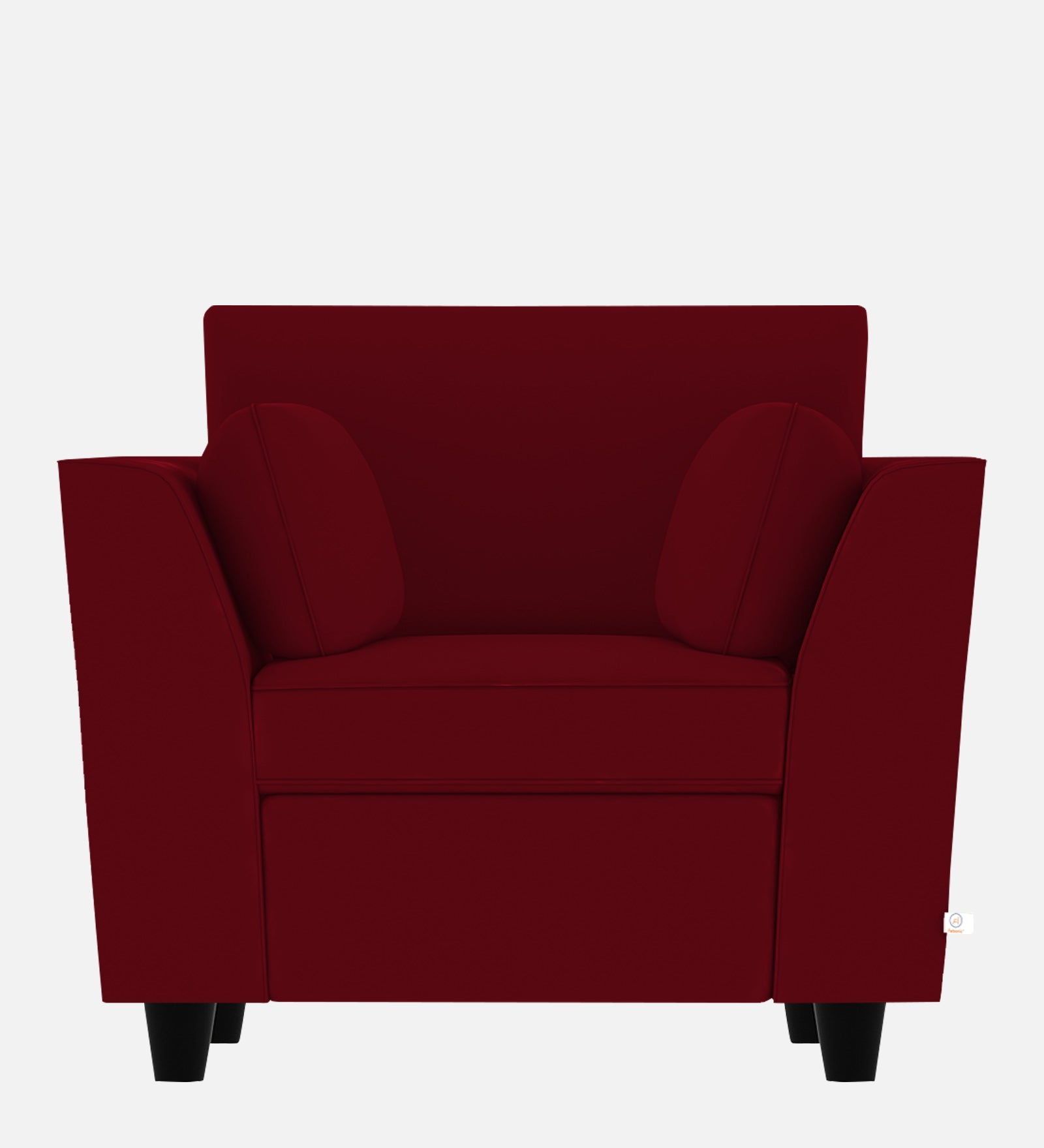 Bristo Velvet 1 Seater Sofa in Cherry red Colour