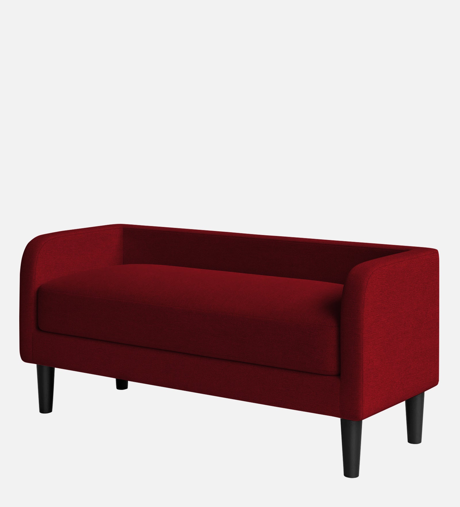 Maya Fabric Bench In Ruby Red Colour