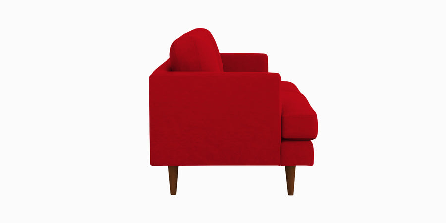Motra Velvet 2 Seater Sofa In Berry Maroon Colour - Febonic Living