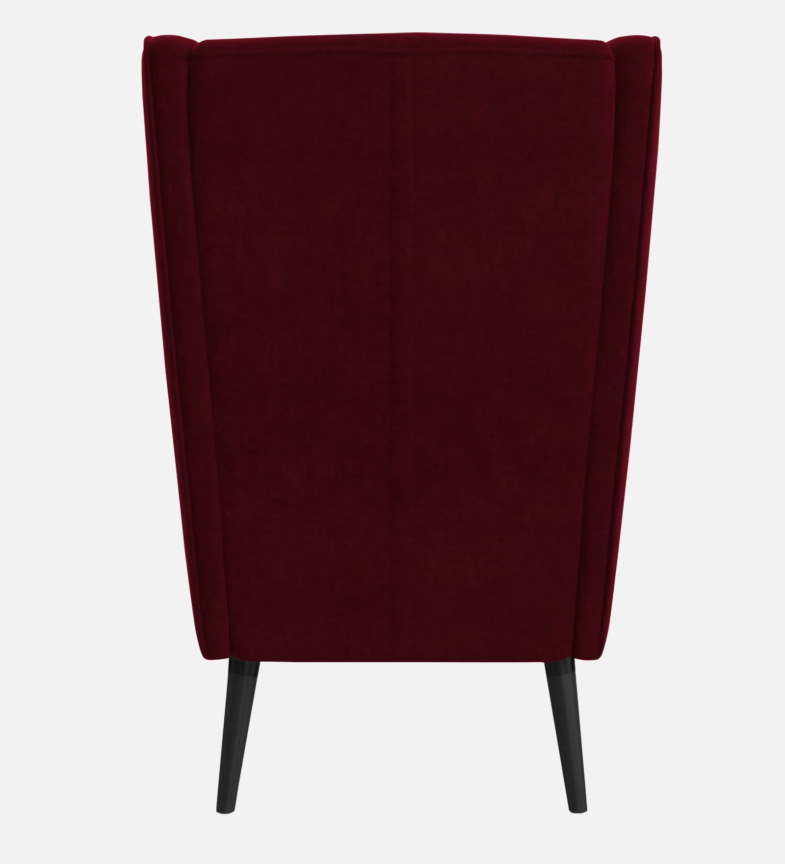 Niya Velvet Wing Chair in Dark Maroon Colour