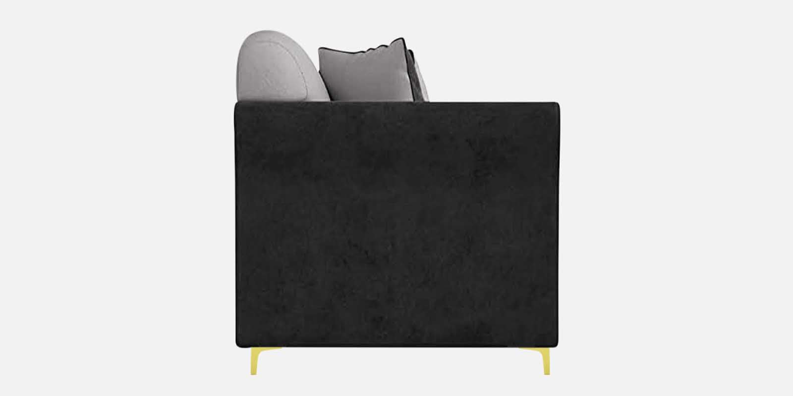 Jordan Velvet 2 Seater Sofa in Adam Black _ Concreate Grey Colour