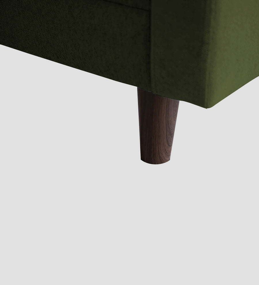 Noha Fabric 1 Seater Sofa In Olive Green Colour - Febonic Living