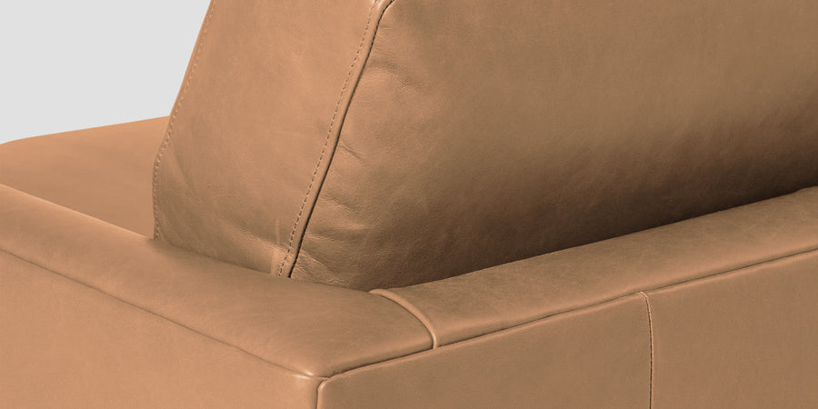 Sterio Leatherette 2 Seater Sofa In Sepia Beige Colour - Febonic Living