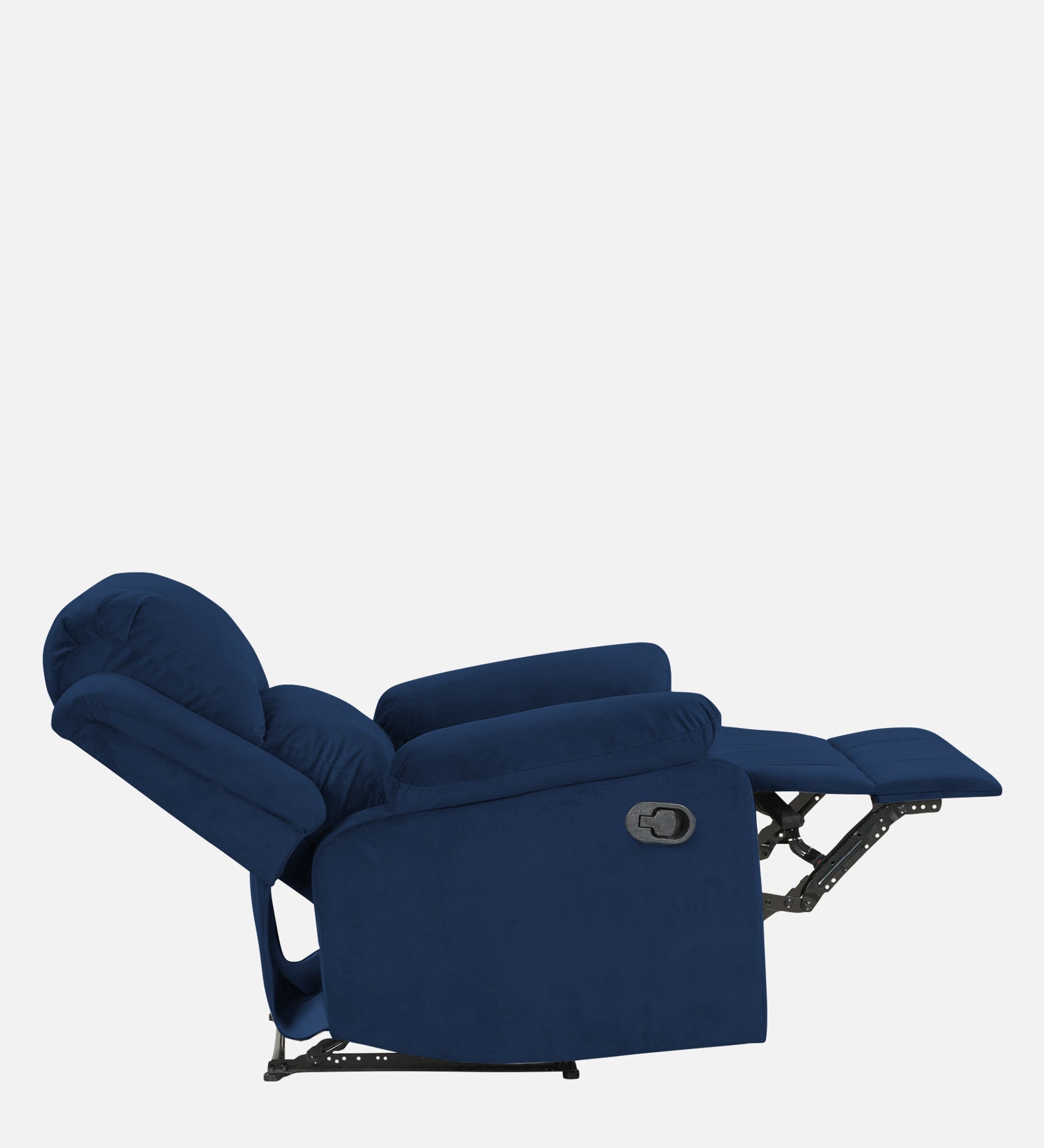 Henry Velvet Manual 1 Seater Recliner In Imperial Blue Colour