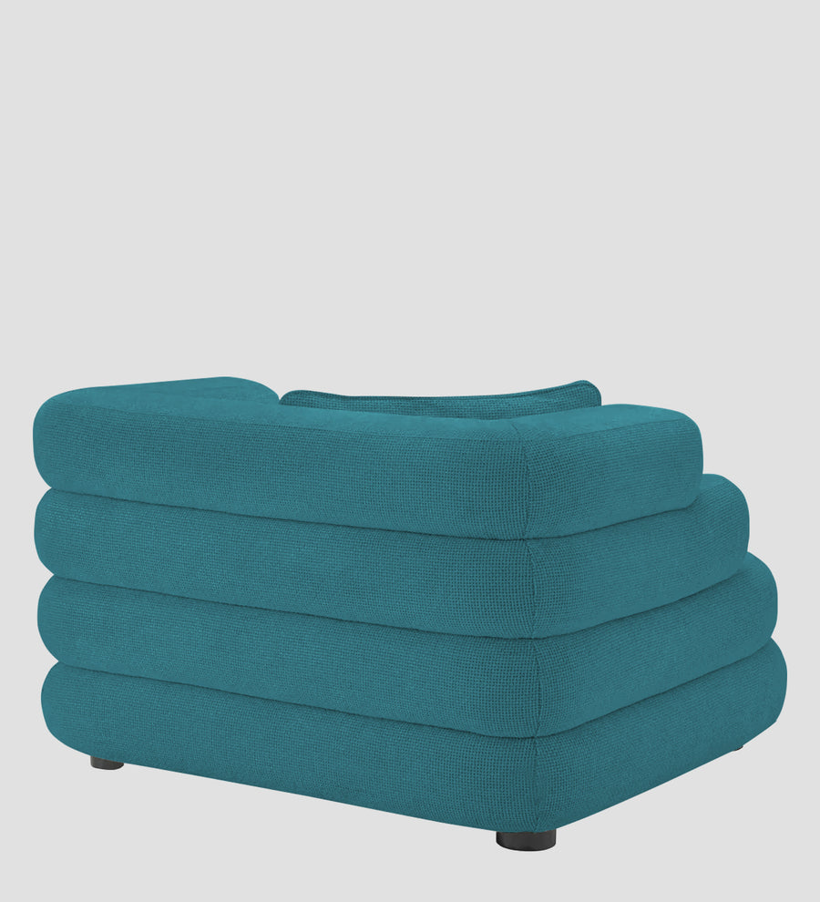 Wener Fabric 1 Seater Sofa In Water Blue Colour - Febonic Living
