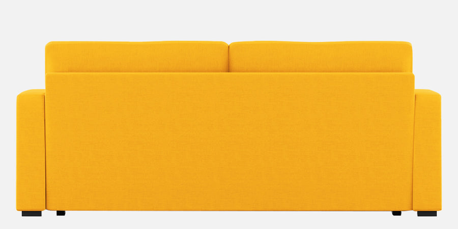 Rocky Fabric 3 Seater Pull Out Sofa Cum Bed In Bold Yellow Colour With Storage - Febonic Living