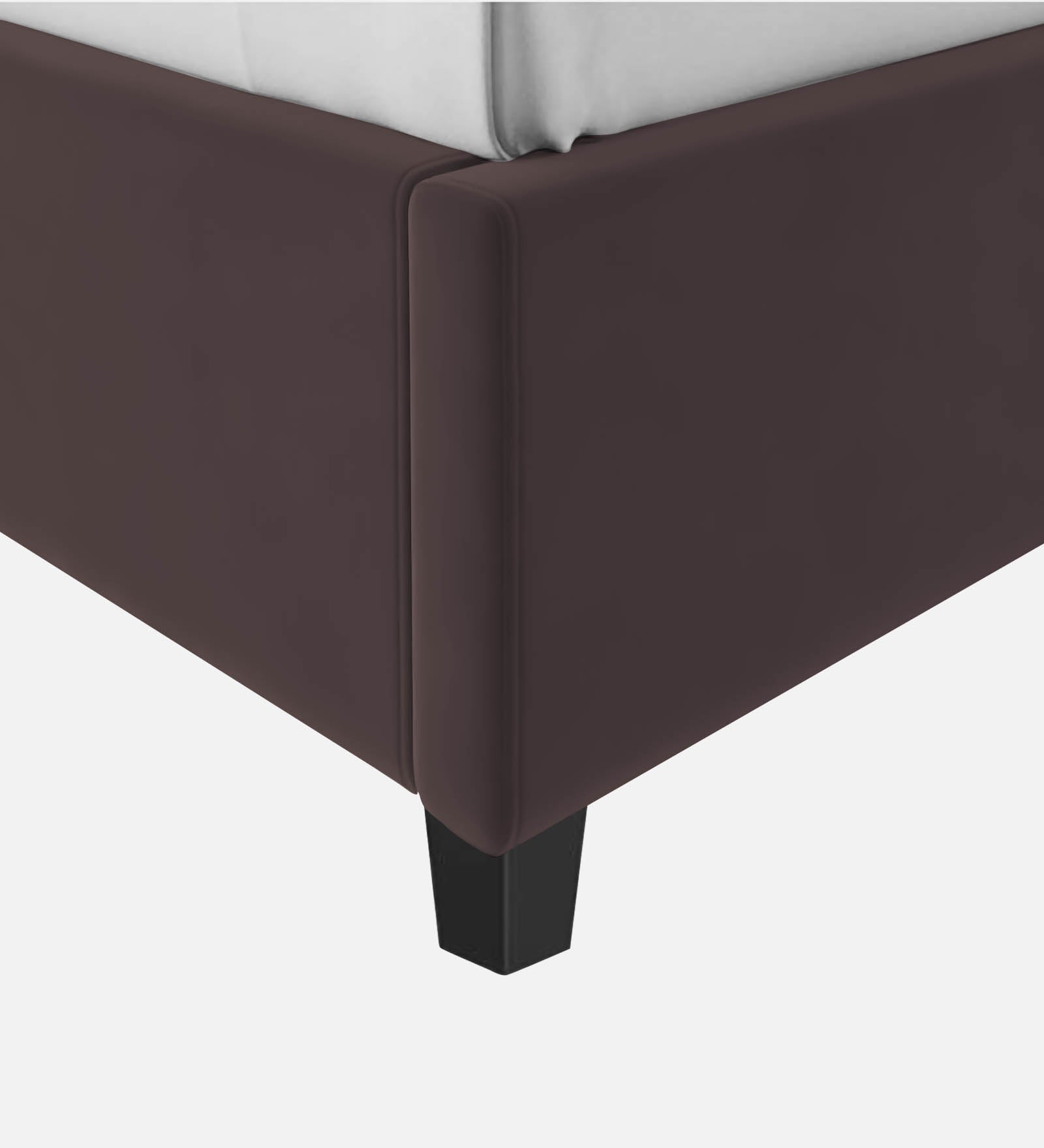 Lara Velvet Single Size Bed In Mocha Brown In Colour