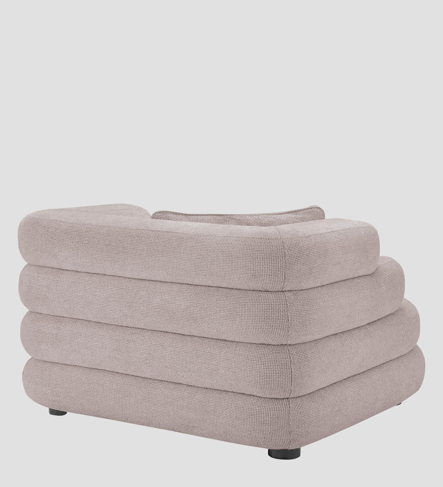 Wener Fabric 1 Seater Sofa In Almond Beige Colour - Febonic Living