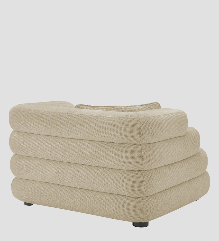 Wener Fabric 1 Seater Sofa In Honey Beige Colour - Febonic Living