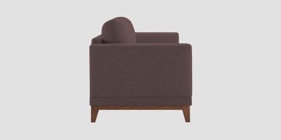 Esha Fabric 3 Seater Sofa In Night Brown Colour - Febonic Living