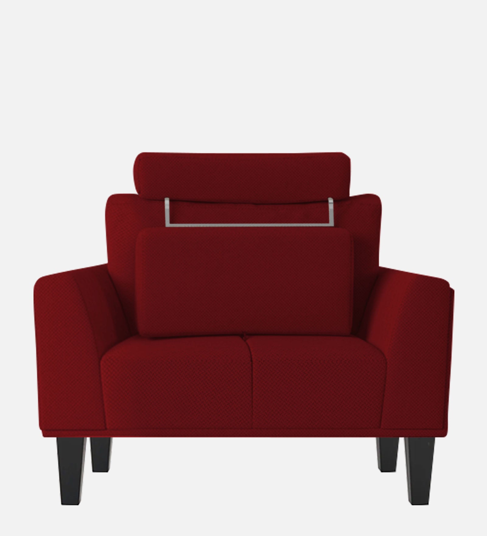 Como Fabric 1 Seater Sofa in Blood Maroon Colour