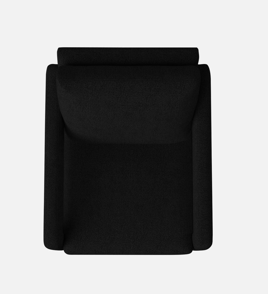 Olsen Fabric Arm Chair In Zed Black Colour - Febonic Living