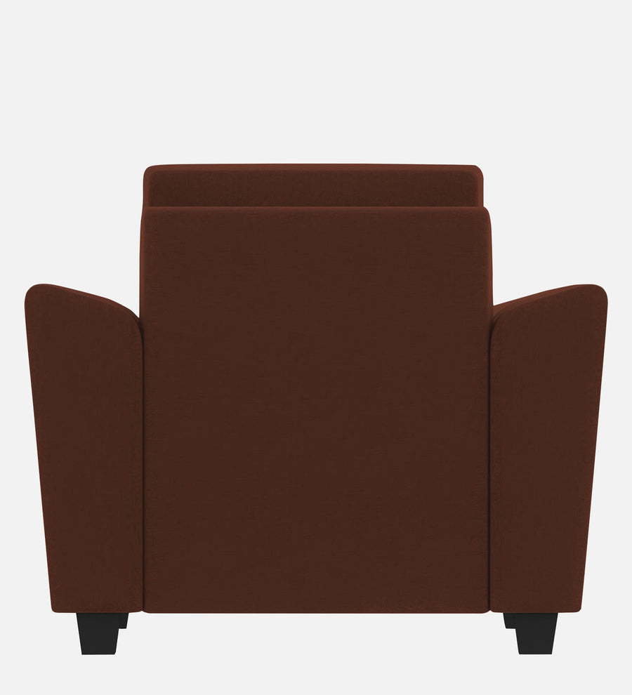 Daku Fabric 1 Seater Sofa In Coffee Brown Colour - Febonic Living
