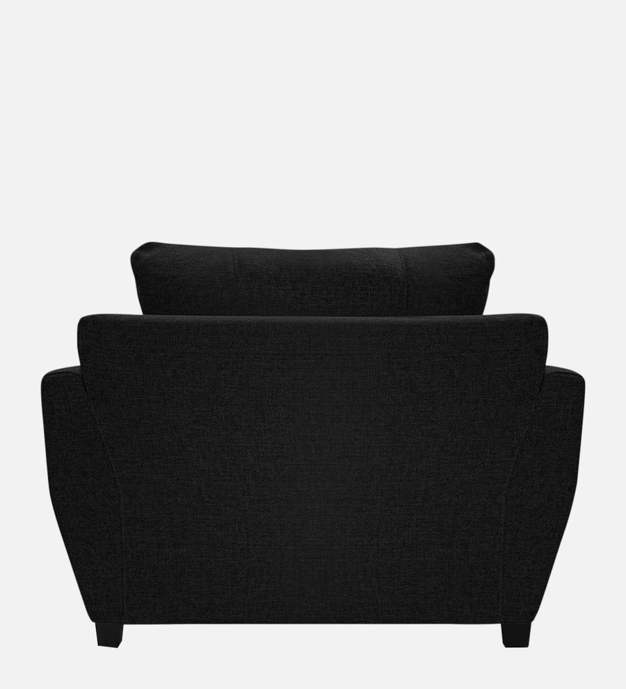 Mario Fabric 1 Seater Sofa In Zed Black Colour - Febonic Living