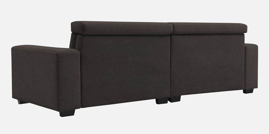 Hiro Fabric 3 Seater Sofa In Coal Brown Colour - Febonic Living