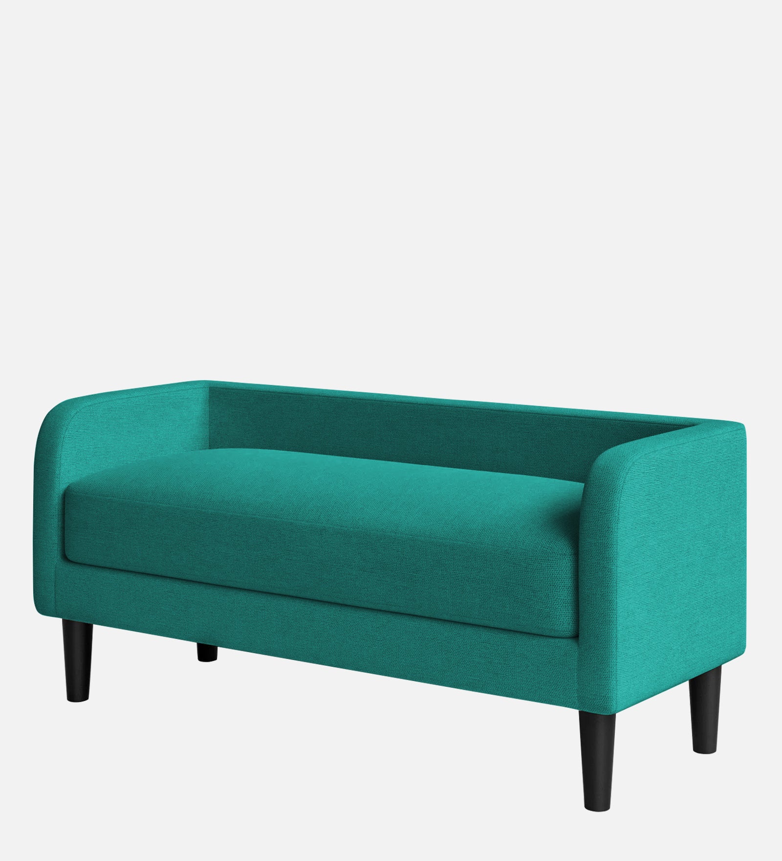 Maya Fabric Bench In Sea Green Colour