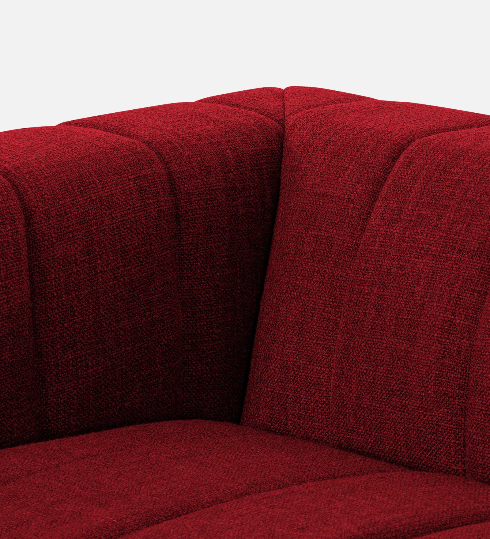 Lara Fabric 1 Seater Sofa in Blood Maroon Colour