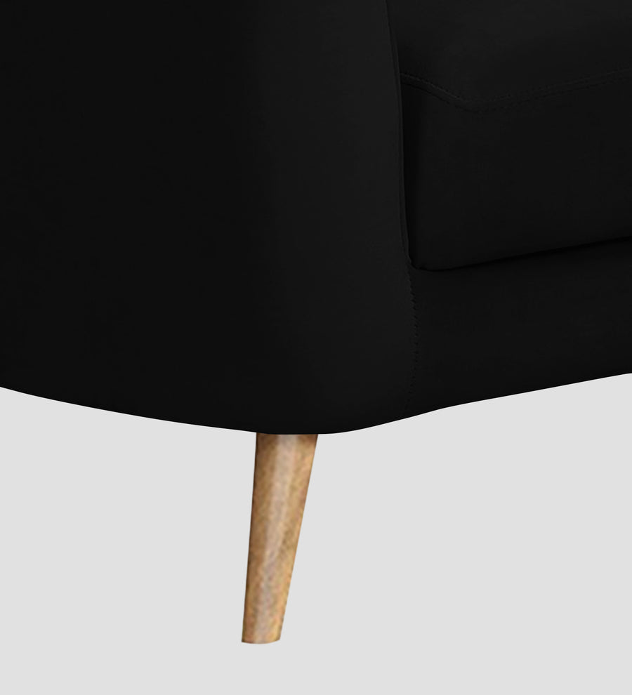 Kaylee Velvet 1 Seater Sofa In Adam Black Colour - Febonic Living