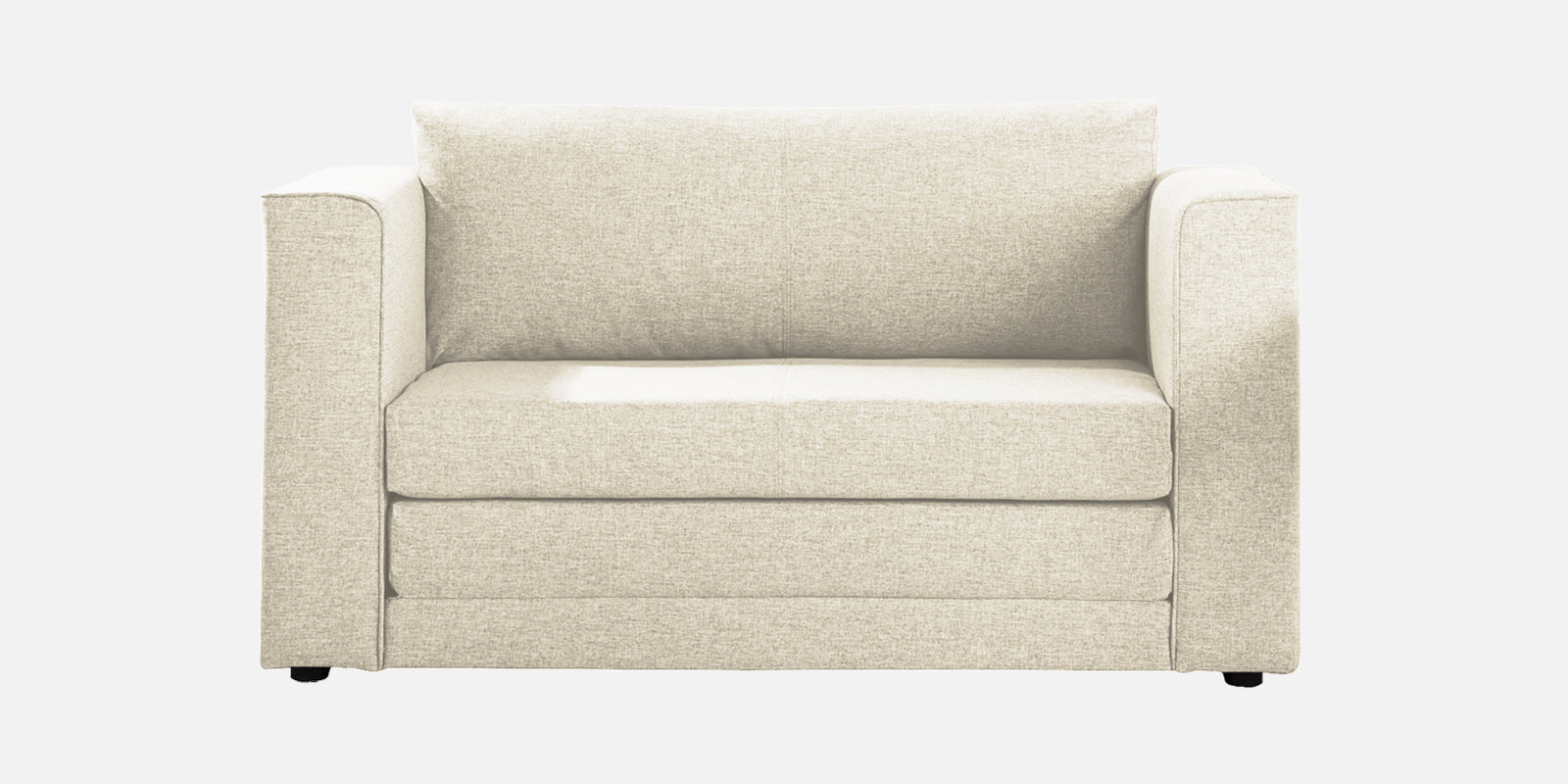 Kenia Fabric 2 Seater Convertible Sofa Cum Bed in Ivory cream Colour