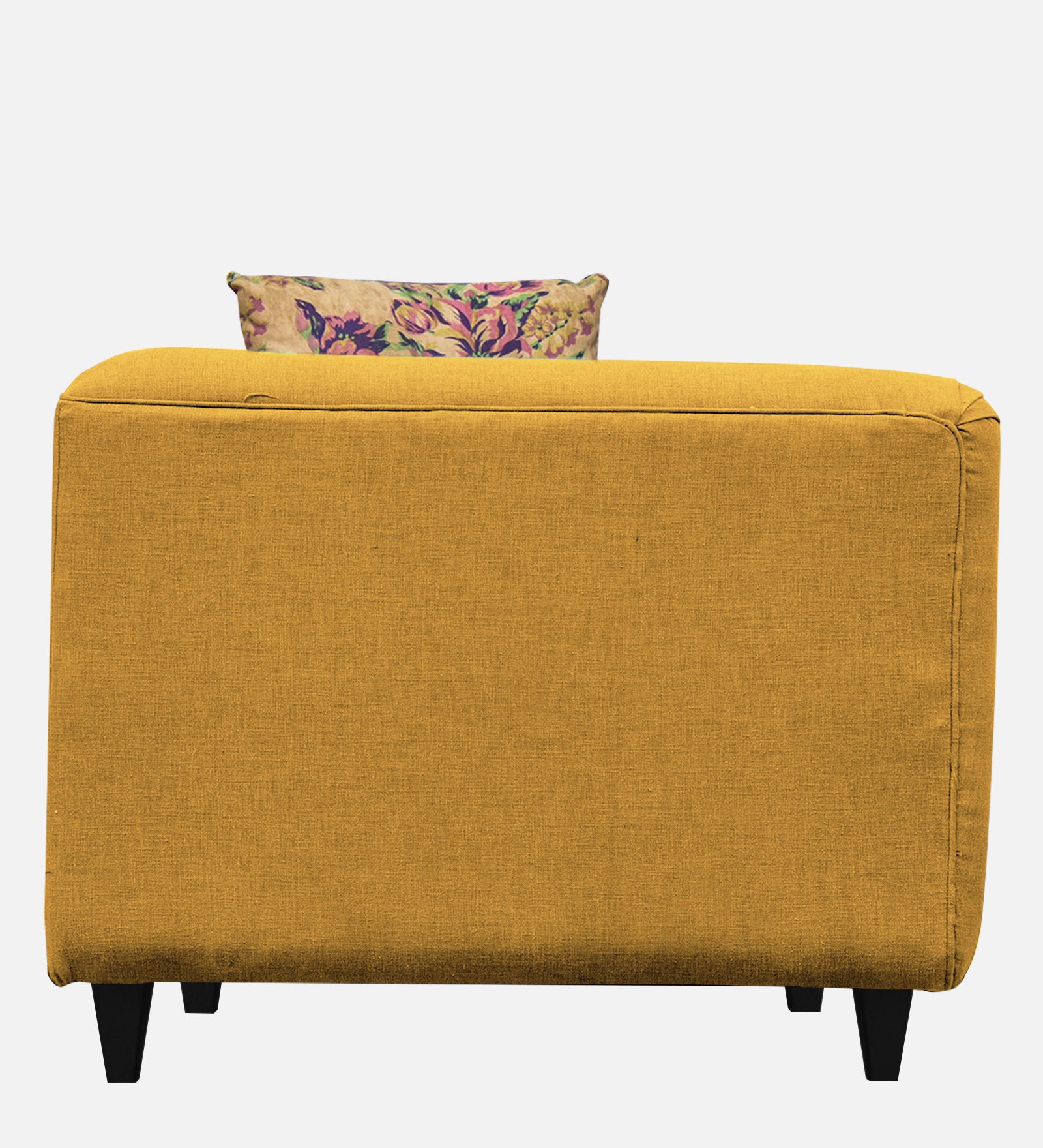 Niki Fabric 1 Seater Sofa in Bold Yellow Colour