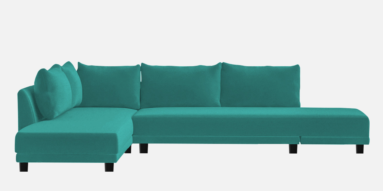 Ira Fabric RHS 6 Seater Sofa Cum Bed In Sea Green Colour