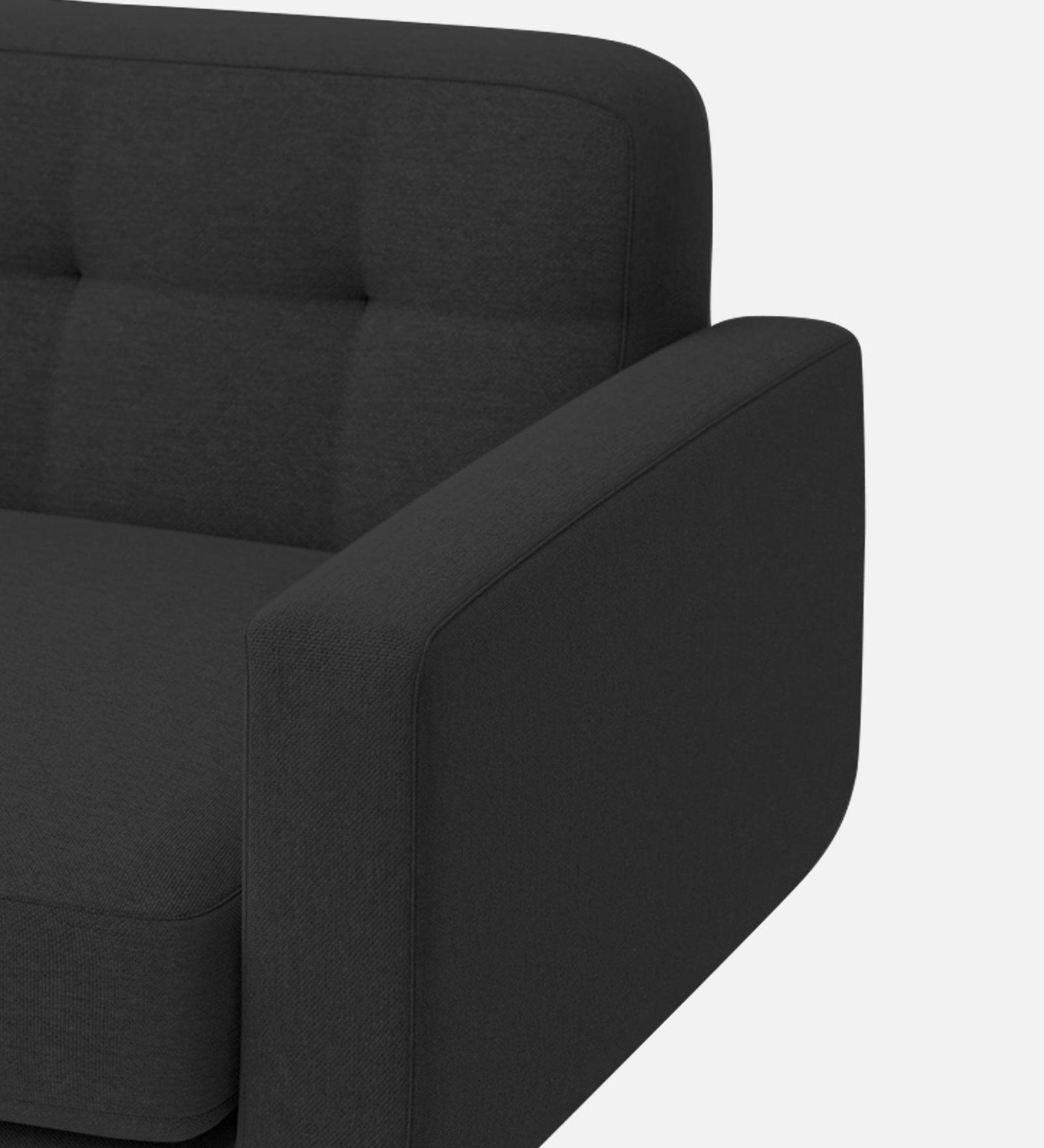 Marsela Fabric 1 Seater Sofa in Bitter Black Colour