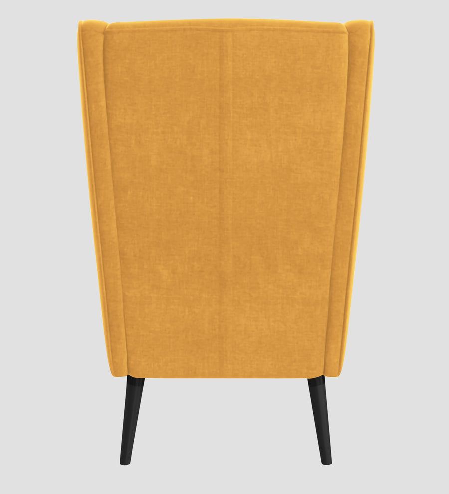 Niya Velvet Wing Chair In Turmeric Yellow Colour - Febonic Living