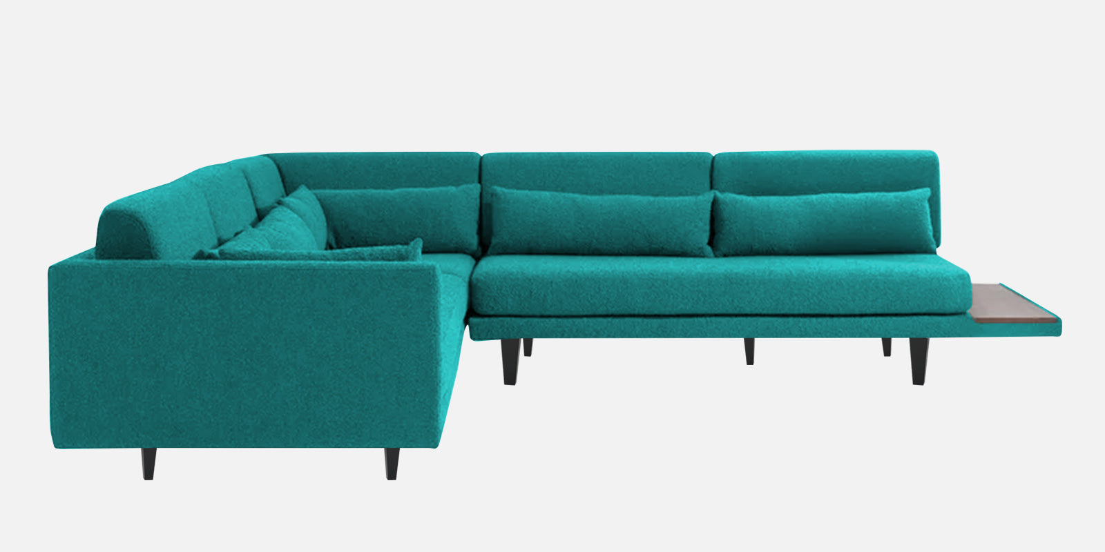 Malta Fabric 6 Seater LHS Sectional Sofa In Sea Green Colour