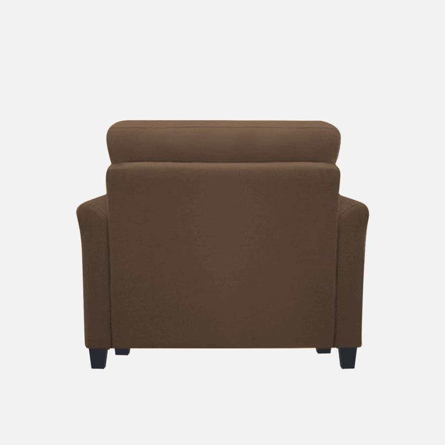 Daroo Velvet 1 Seater Sofa In Mocha Mouse Colour - Febonic Living