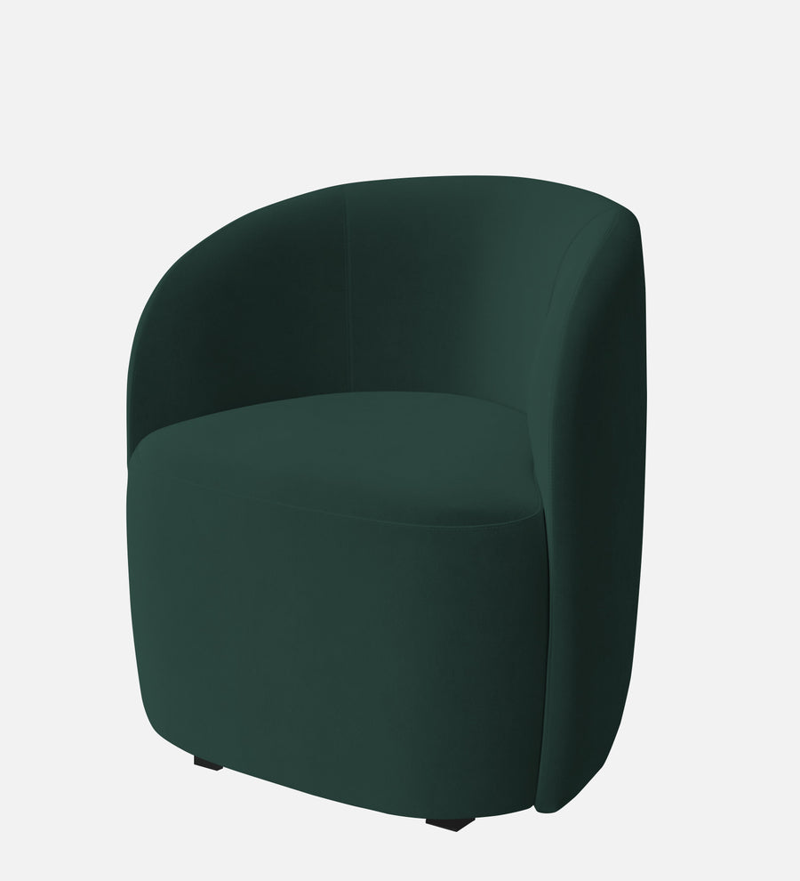 Lucky Velvet Lounge Chair In Forest Green Colour - Febonic Living
