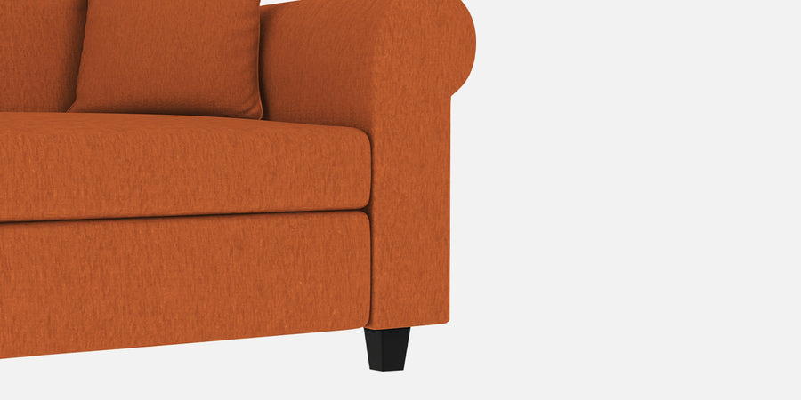 Derado Fabric 3 Seater Sofa In Vivid Orange Colour - Febonic Living