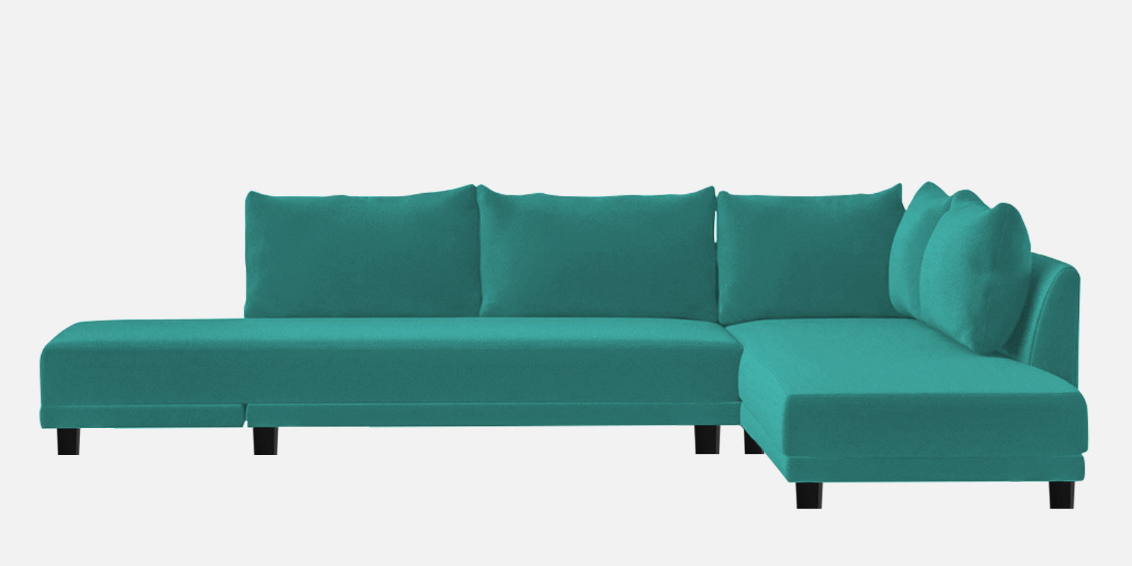 Ira Fabric LHS 6 Seater Sofa Cum Bed In Sea Green Colour