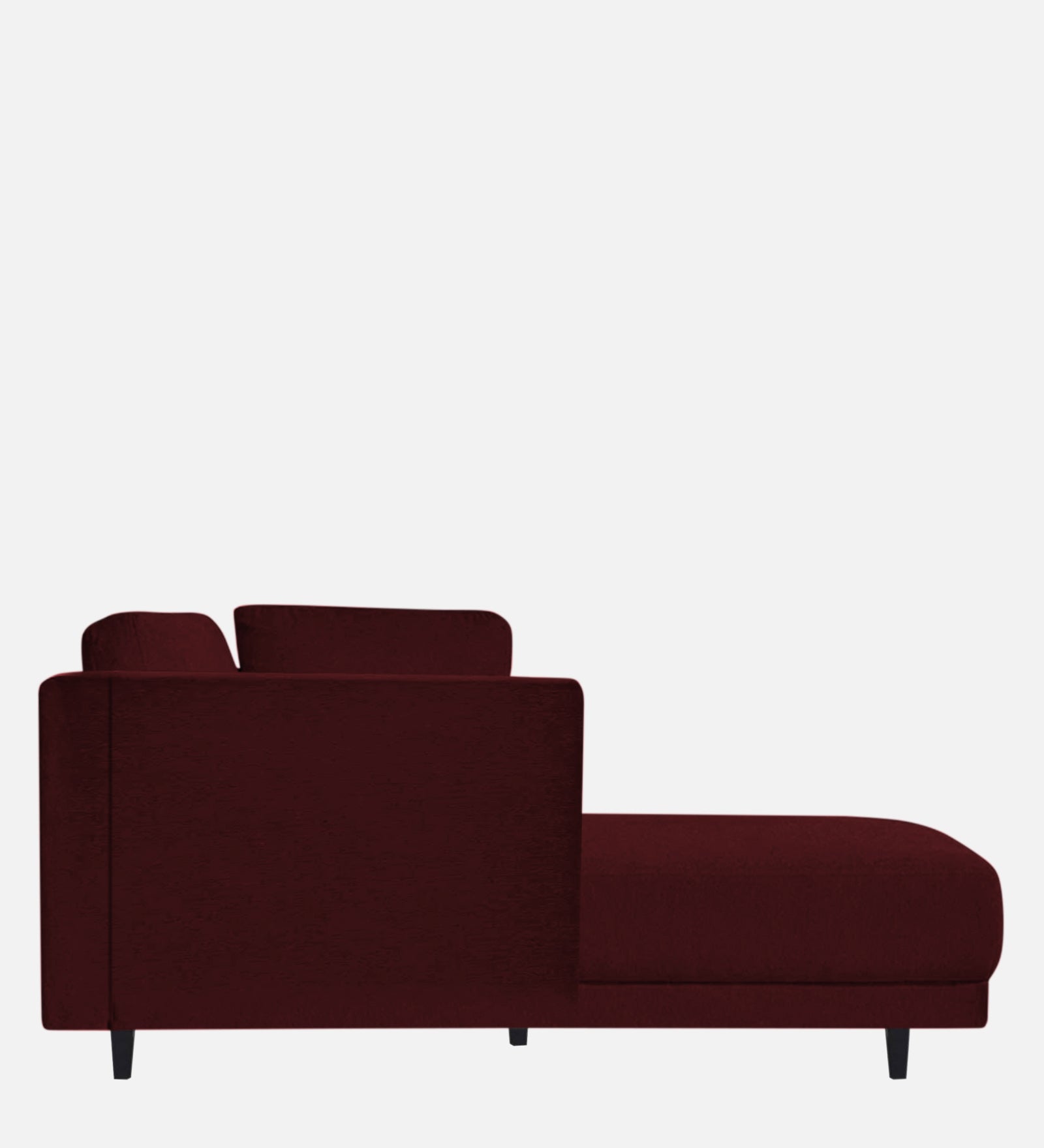 Jonze Velvet LHS Chaise Lounger in Blood Maroon Colour