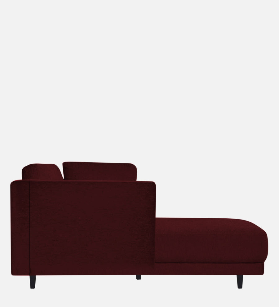 Jonze Velvet Lhs Chaise Lounger In Blood Maroon Colour - Febonic Living