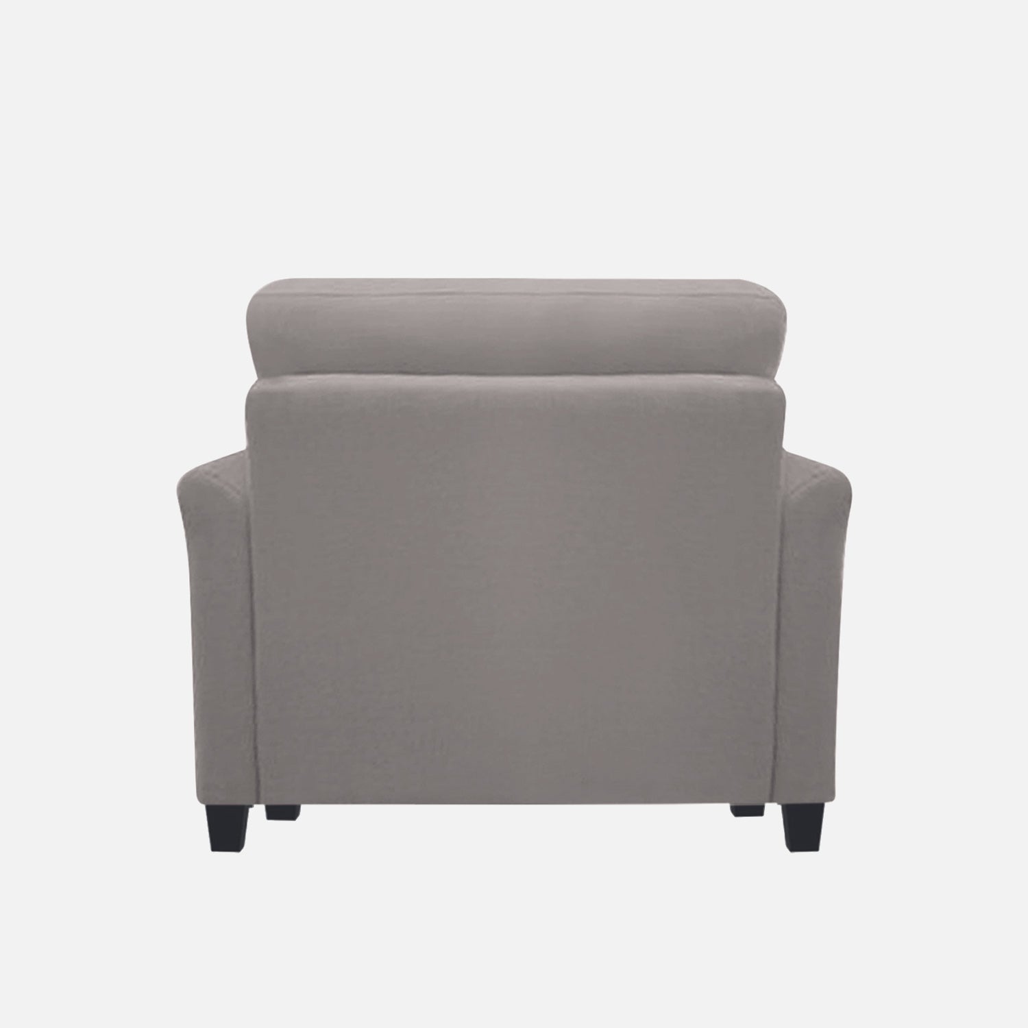 Daroo Velvet 1 Seater Sofa In Pearl Grey Colour