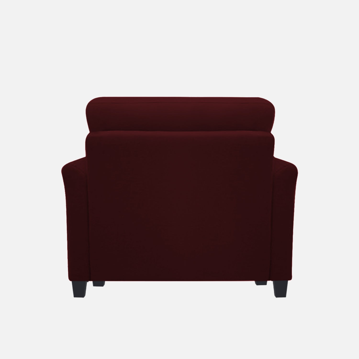 Daroo Velvet 1 Seater Sofa In Blood Maroon Colour