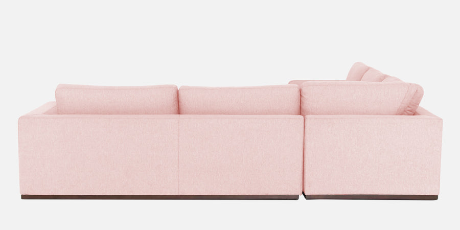 Freedom Velvet 6 Seater Rhs Corner Sofa In Millennial Pink Colour With Ottoman - Febonic Living