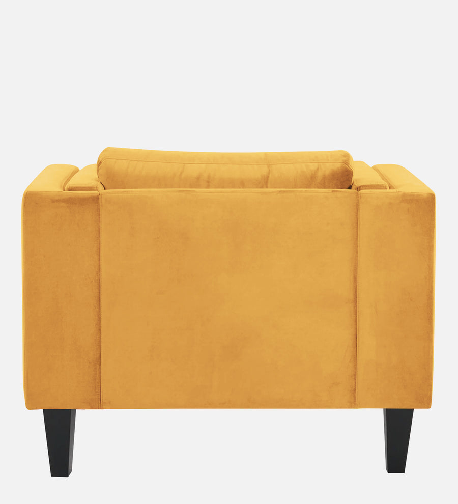 Jasper Velvet 1 Seater Sofa In Turmeric Yellow Colour - Febonic Living