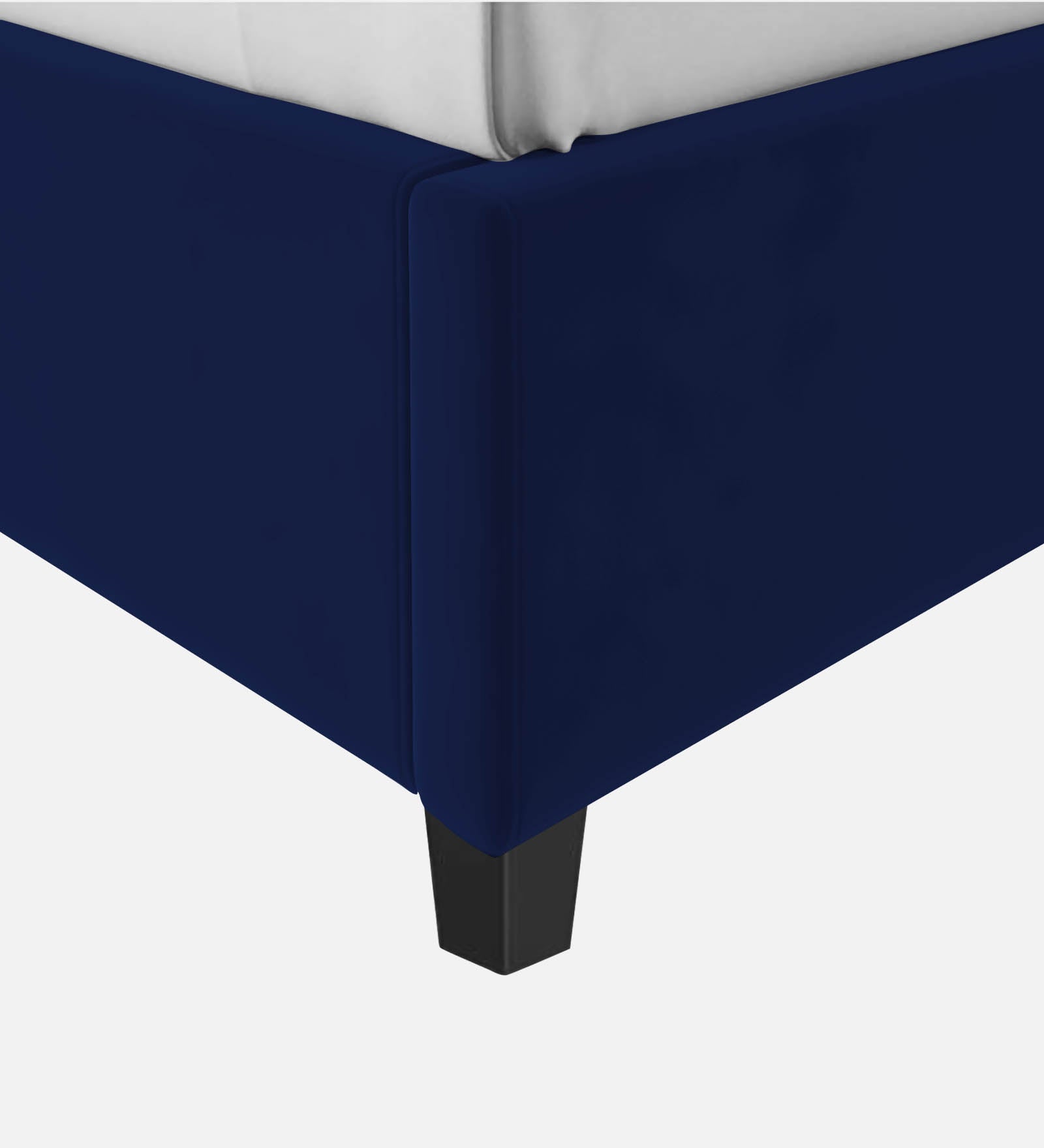 Lara Velvet Single Size Bed In Dark Blue In Colour