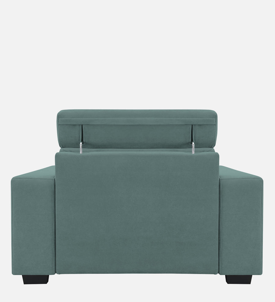 Hiro Fabric 1 Seater Sofa In Pista Green Colour - Febonic Living