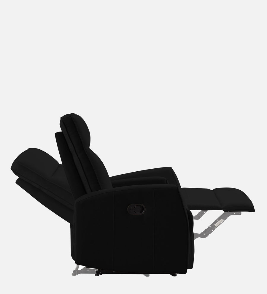 Logan Fabric 1 Seater Motorized Recliner In Zed Black Colour - Febonic Living