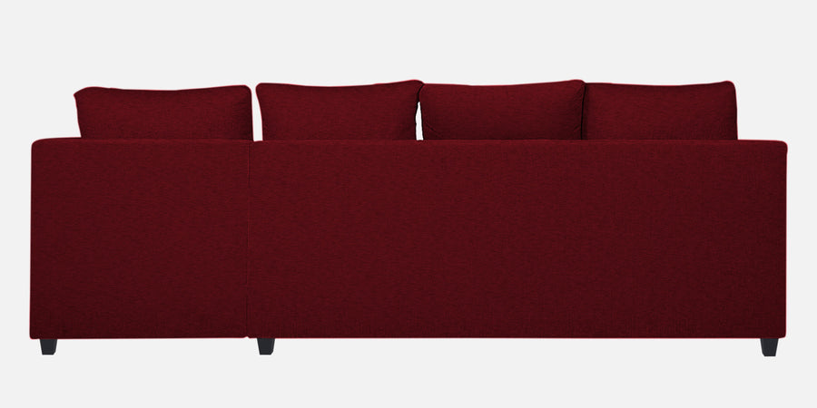 Nebula Fabric Lhs Sectional Sofa 3 Lounger In Ruby Red Colour - Febonic Living